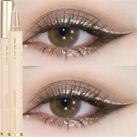 Prova Dwaterproof Gua Diamante Glitter Champanhe L Quido Eyeliner