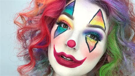 Colorful Clown Makeup Tutorial Ll Halloween Looks YouTube