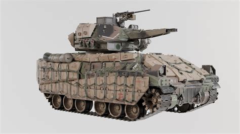 bradley tank  model turbosquid