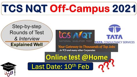 TCS NQT 2021 Registration TCS Off Campus Drive For 2021 2020 2019