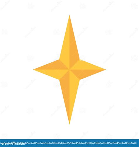golden  pointed star stock vector illustration  sign