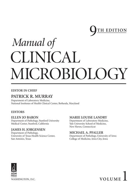 Manual Of Clinical Microbiology E Pdf