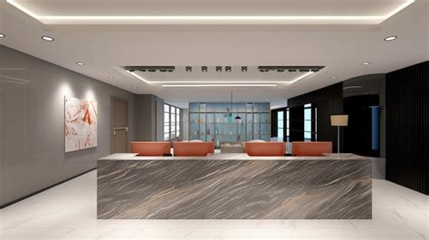 premium photo  rendering   lobby    building