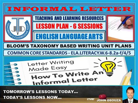 Informal Letter Writing Lesson And Resources Teaching Resources