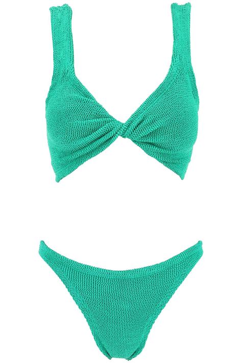 HUNZA G Juno Bikini Set Green Editorialist