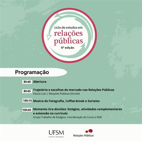Curso De Relacoes Publicas - Curso de Relações Públicas da UFSM/FW realiza 6º Ciclo de Estudos em RP ...