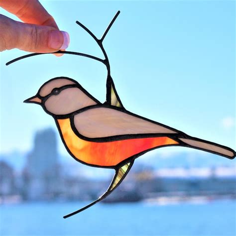 Stained Glass Robin Pattern Etsy