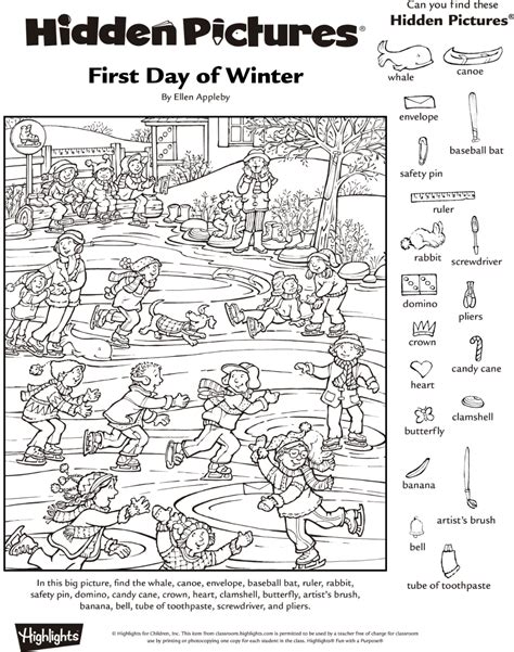 Nerdy Free Printable Hidden Pictures For Adults Pdf Winter Activities