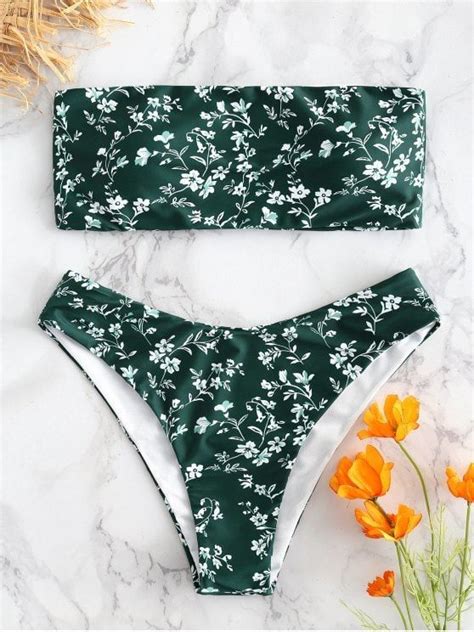 Blumen Bandeau Bikini Set Badeanzug M Dchen Bandeau Bikini Bikini