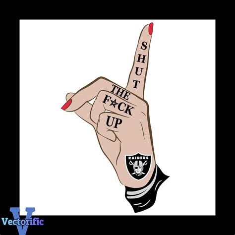 Shut The Fuck Up Oakland Raiders NFL FAN Biting Lips SVG Inspire Uplift