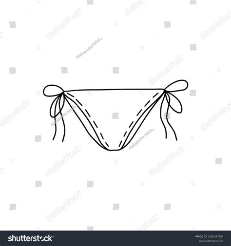 Doodle Bikini Swim Suit Vector Illustration Stock Vector Royalty Free Shutterstock