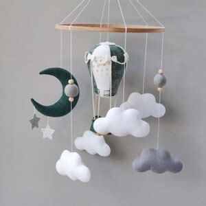Hot Air Balloon Crib Mobile Adventure Nursery Design Travel Baby Room Decoration Hanging
