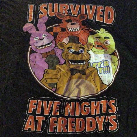 Hot Topic Shirts Tops Nwot Md Hot Topic Fnaf Five Nights At Freddys I Survived Tee Poshmark