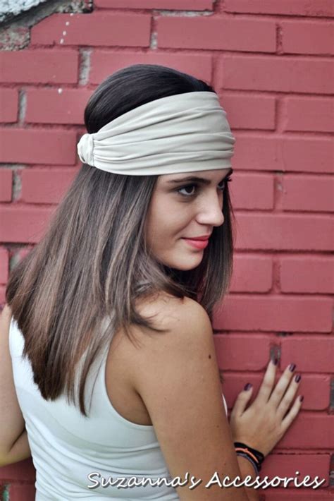 Cream Headband Elastic Turban Bohemian Headband Hair Accessories Womens Accessories Womens