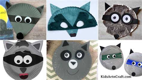 Raccoon Paper Plate Crafts For Kids Kids Art And Craft