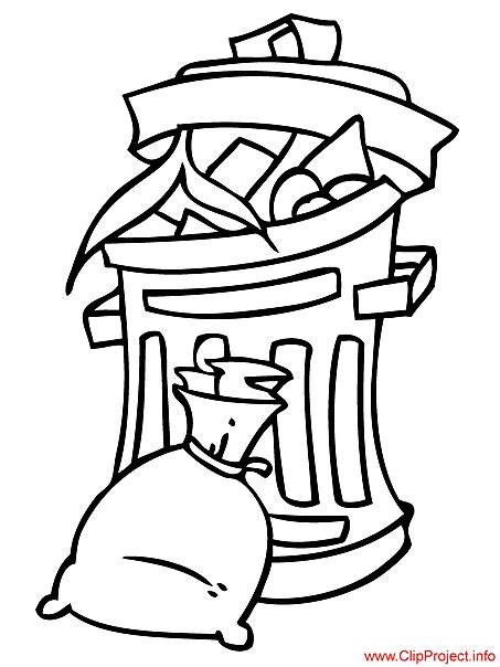 Trash Can Coloring Pages Printable Coloring Pages