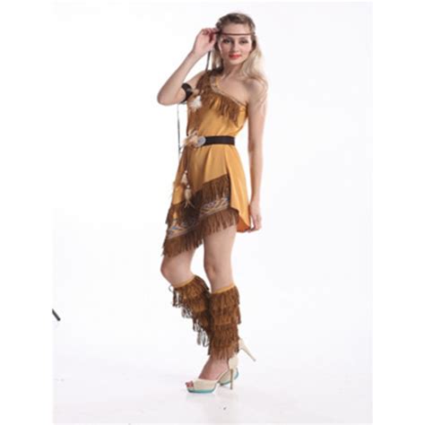 China Factory Price Indian Costume Womens Pocahontas Adult Fancy Dress