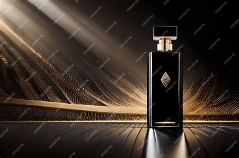 Premium Photo | A bottle of perfume with a diamond on the front