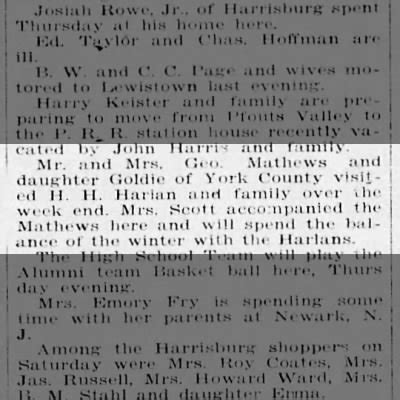 George Mathews and wife and daughter Goldie of York County 22 Dec 1925 ...