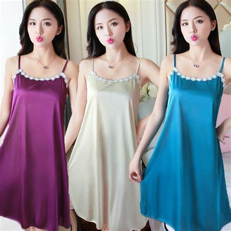 Ready Stock New Arrival Satin Ice Silk Lingerie Nightdress With Shopee Malaysia