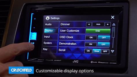 Jvc Kw V Bt Display And Controls Demo Crutchfield Video Youtube