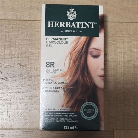 Herbatint Permanent Herbal Hair Color Gel 8R Light Copper Blonde 135ml