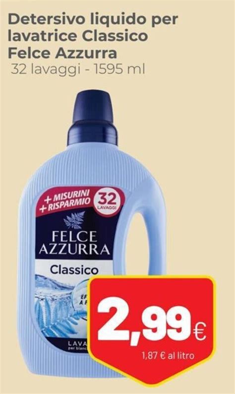 Felce Azzurra Detersivo Liquido Per Lavatrice Classico 32 Lavaggi