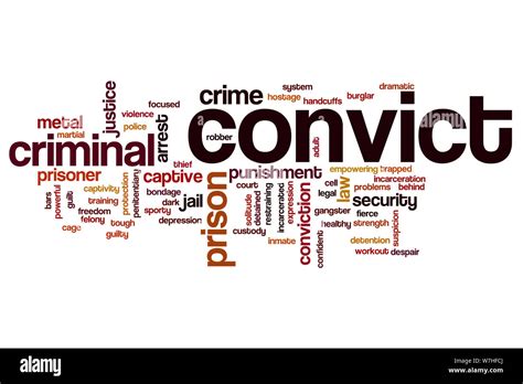 Convict Word Cloud Concept Stock Photo Alamy