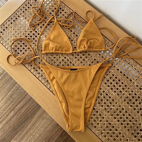 Triangl Bikini Set Small Bottoms Xs Top Worn Depop