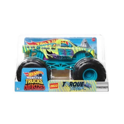 Hot Wheels Monster Trucks Torque Terror 1 24 Scale Oversized Green Turquoise 1 Kroger