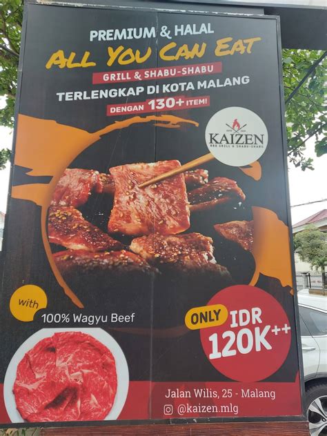 Carta De Kaizen All You Can Eat BBQ Grill Shabu Shabu Malang