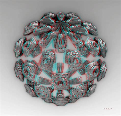 Mysterious Sphere Red Cyan 3d Glasses Required Digital Art By Brian