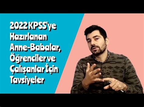 Kpss Ye Haz Rlanan Anne Babalar Renciler Ve Al Anlar In