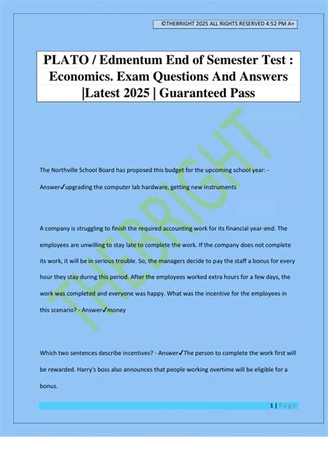 Plato Geometry End Of Semester Test Answers 3