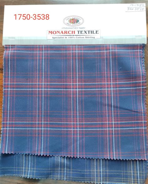 Aravind Mill 54 Monarch Textile Yarn Dyed Indigo Lycra Checks Shirting