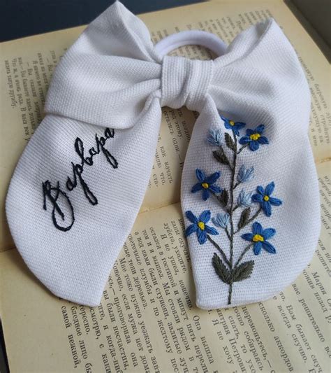 Бант ручной работы | Тканевые банты, Дизайны вышивки, Вышивка