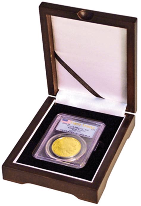 One Coin Wood Display Box Ngc Or Pcgs Special Currency And Coin