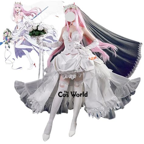 Zero Two Darling Franxx 002 Cosplay Costume 002 Dress Outfits Anime