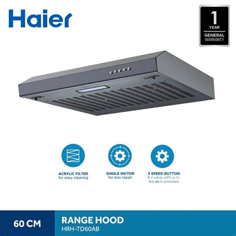 Haier Range Hood 60cm Black HRH TD60AB Shopee Philippines