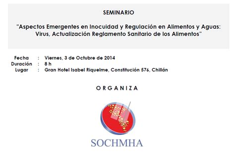 Seminario Aspectos Emergentes en Inocuidad y Regulación en Alimentos y