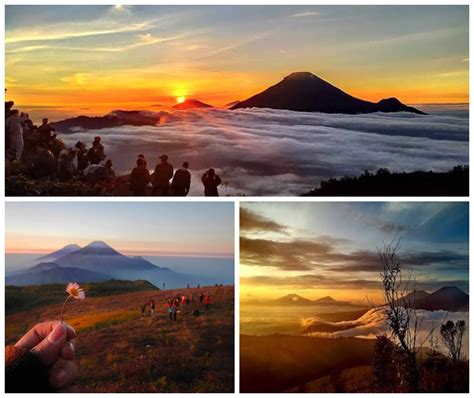 waktu tepat menikmati golden sunrise  puncak gunung prau