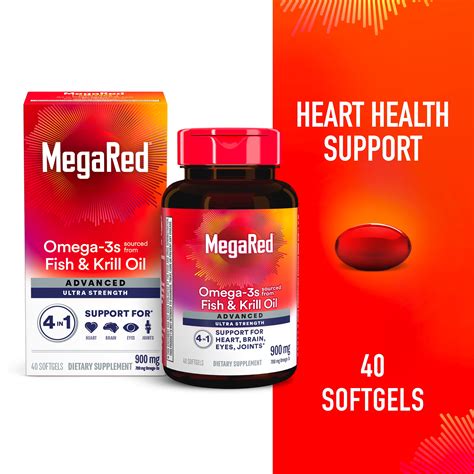 MegaRed Advanced 4in1 900mg, 40 Softgels - Walmart.com