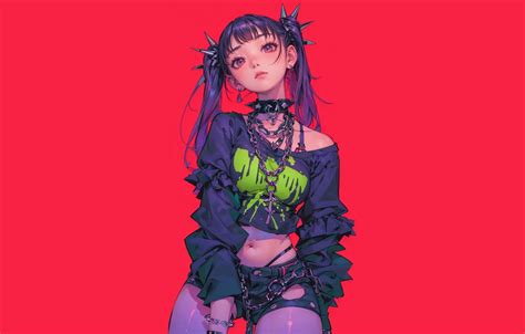 Обои kawaii girl sexy anime stockings punk babe cute на телефон и рабочий стол раздел