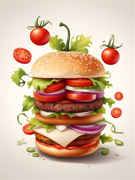 Download Ai Generated Burger Food Royalty Free Stock Illustration