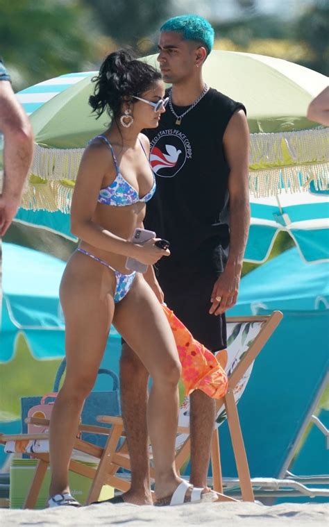 Camila Mendes Wears A Blue Bikini While Filming Strangers Set In