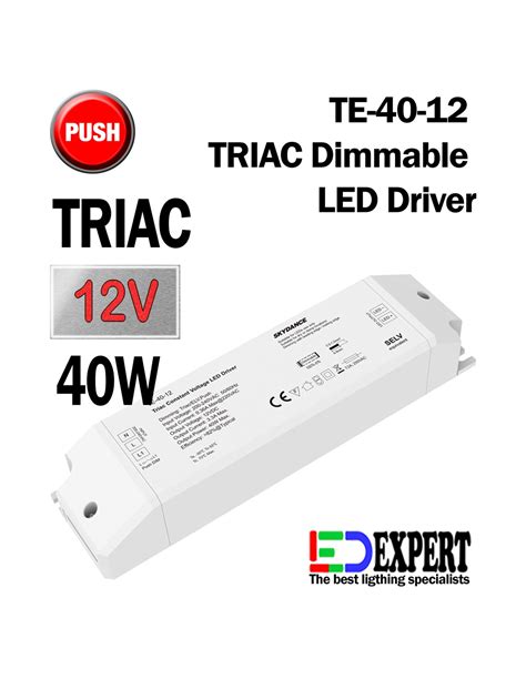 V W Triac Push Dim Dimmable Led Driver Single Color