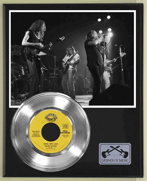 Lynyrd Skynyrd Gimme Three Steps Platinum 45 Record Ltd Edition Display Award Quality Gold