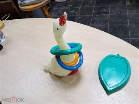 Игрушка СССР. Гусь. Кольцеброс. Вятка. Клеймо. НА ПОДСТАВКЕ ...