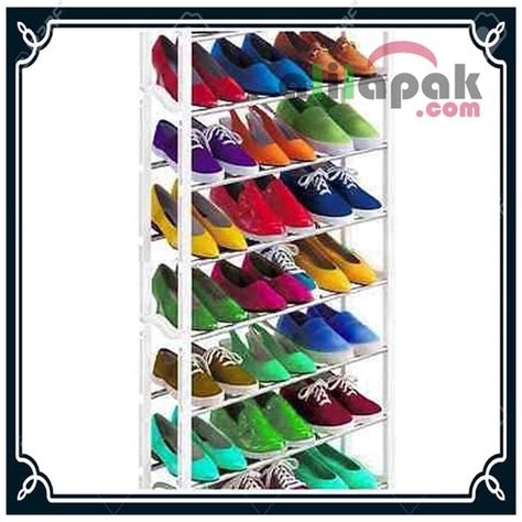 Jual Amazing Shoe Rack Tempat Rak Sepatu Sandal 10 Susun Rakitan Murah