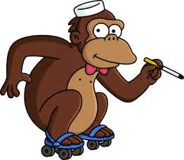 detail simpsons smoking monkey koleksi nomer